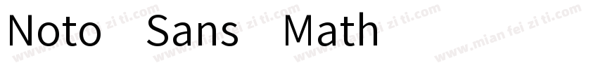 Noto Sans Math字体转换